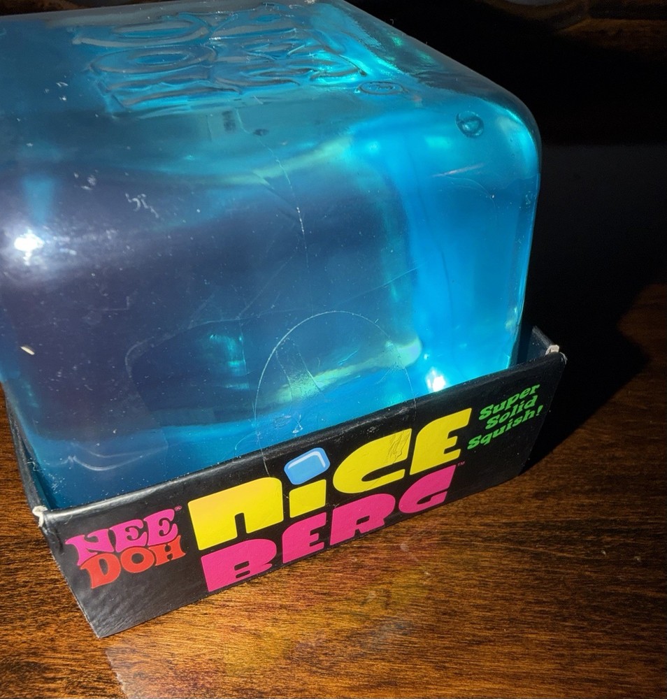 NeeDoh- Big Nice Berg Super Solid Squish - Blue 4.25” Schyllings Brand