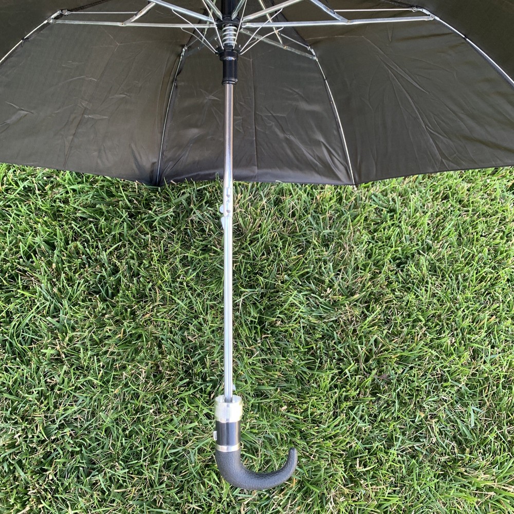 Conch Compact Folding Black Umbrella and Case