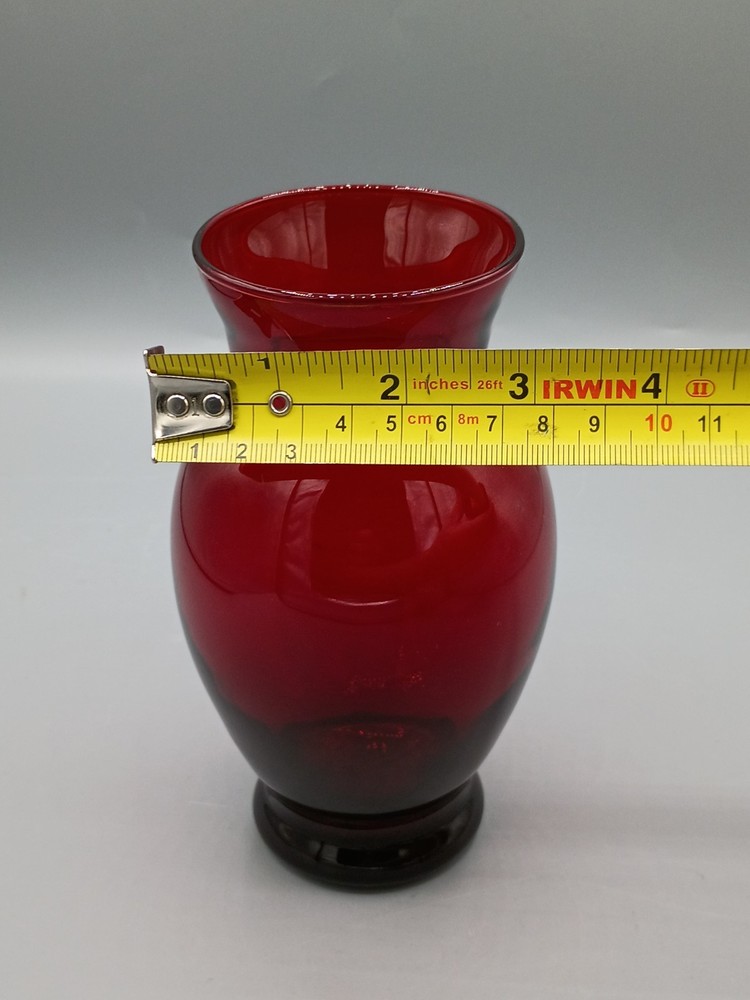 Vintage Ruby Red Glass Vase