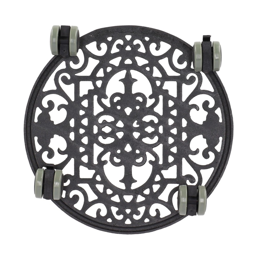 Esschert Design Plant Trolley - Cast Iron Round