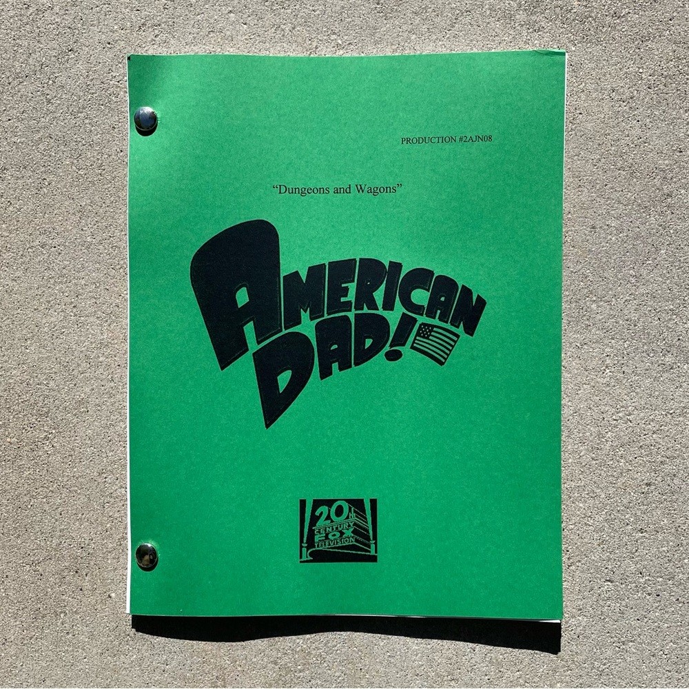 American Dad Original 2005 Dungeons & Wagons Production Used Table Draft Script
