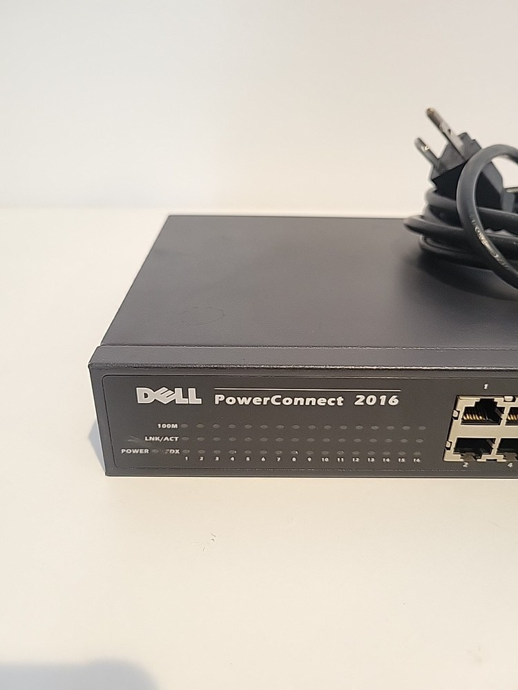 Dell PowerConnect 2016 Switch With Power Cord Rack Mountable TESTED
