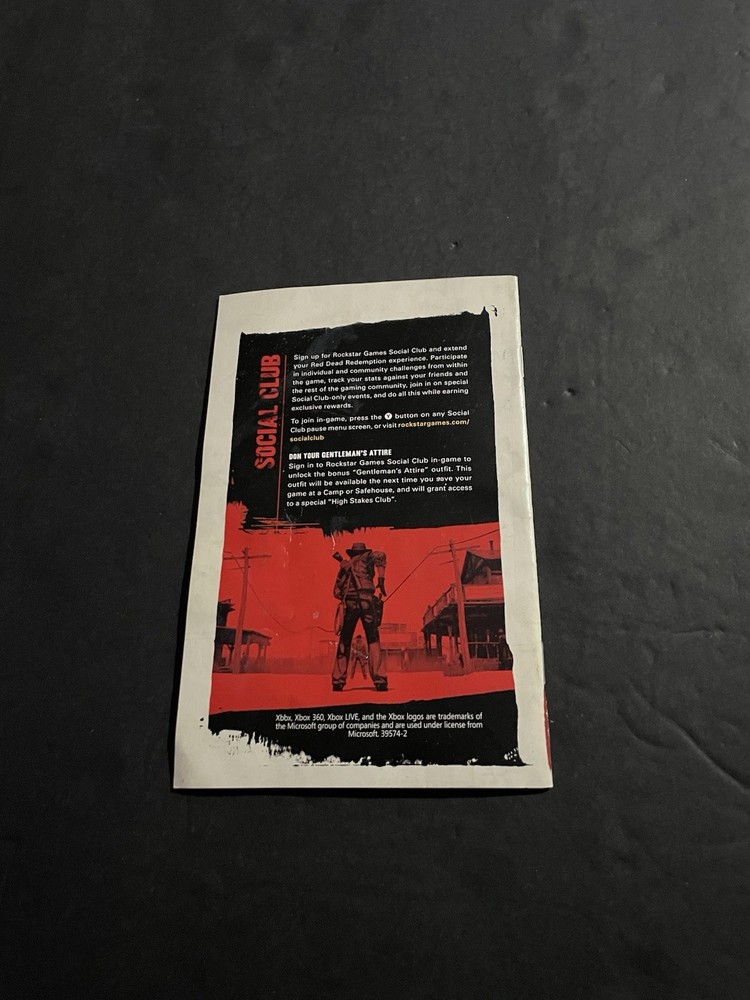 red dead redemption xbox 360 Manual Only