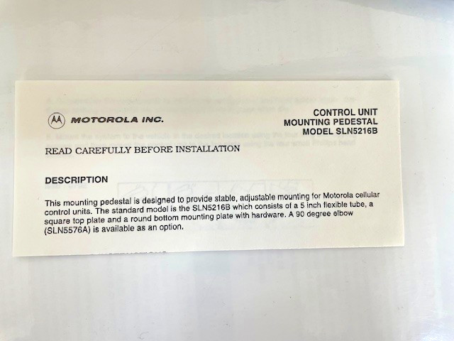 MOTOROLLA SLN5216B CONTROL UNIT MOUNT