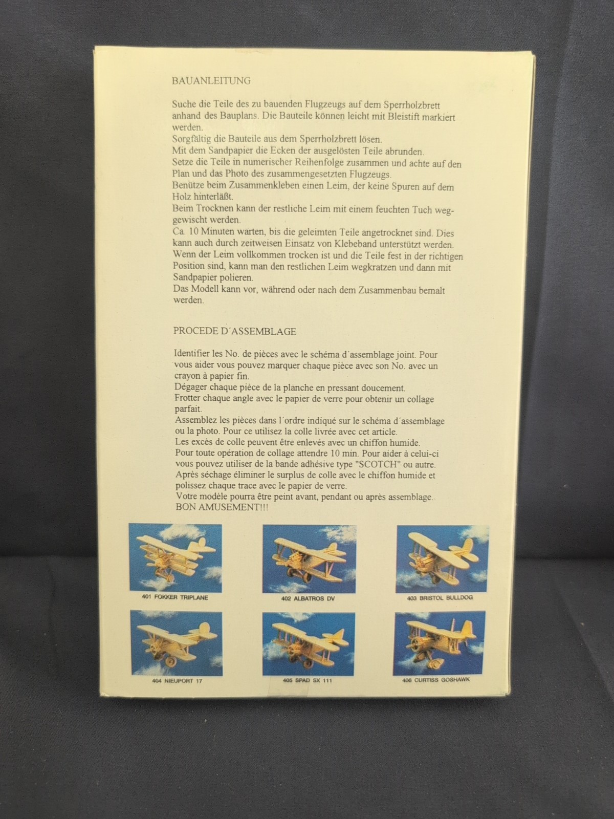 Harbor Freight Legends of the Air Wood Model Kits Fokker Triplane & Nieuport 17