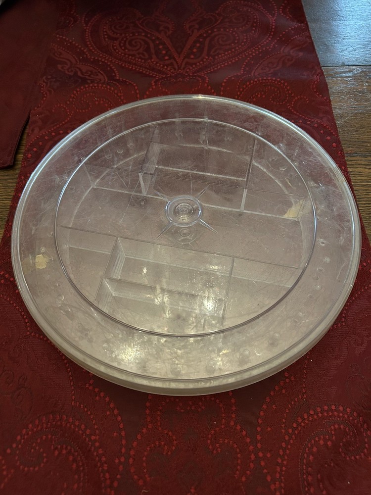 Vtg Plastic Thread Container For Storage 12 In Wide