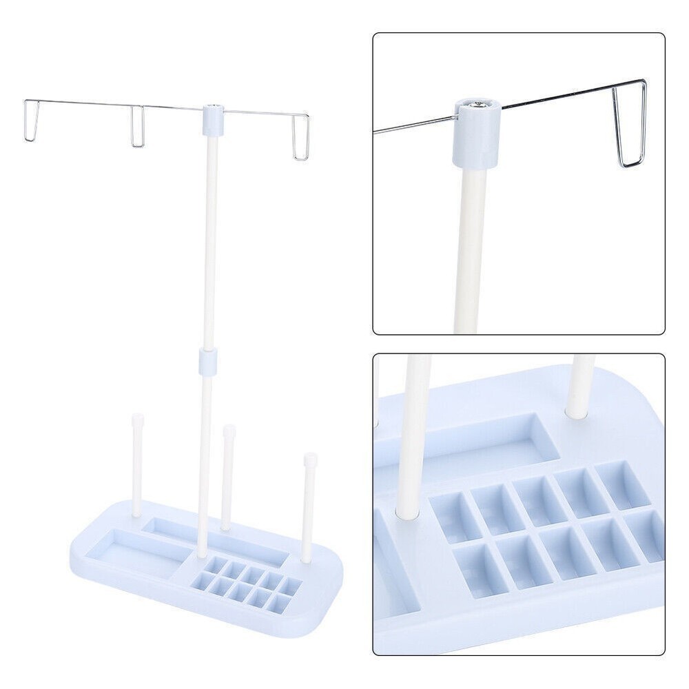 Adjustable 3 Cone Embroidery Thread Spool Holder Stand for Sewing Machine