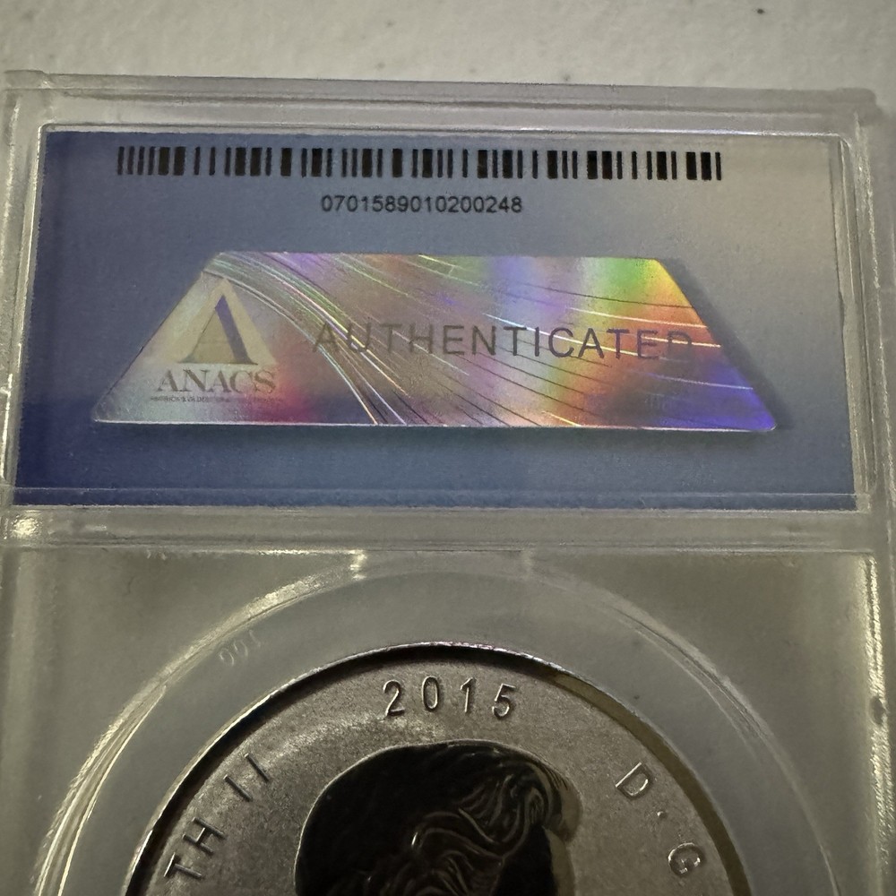 2015 Canada Maple Leaf $5 E=mc2 Privy Reverse Proof ANACS RP69 DCAM First Day