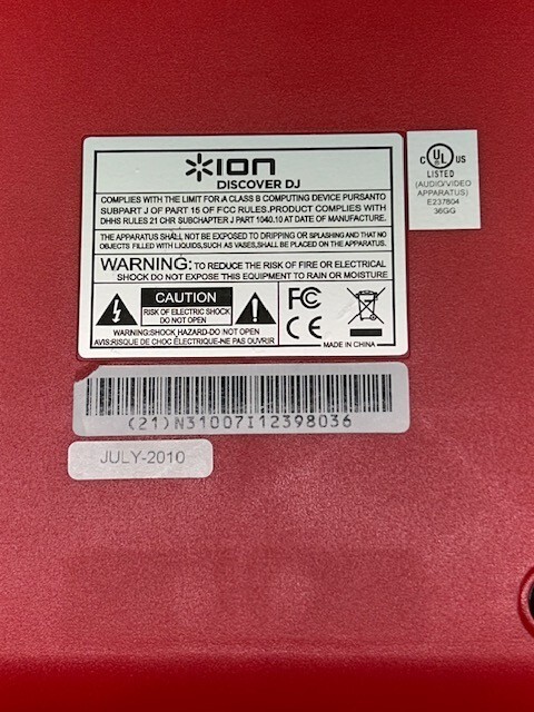 Ion Discover DJ Computer System Dual Turntable USB Controller for Mac PC Working