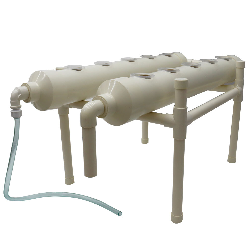 Indoor Hydroponic System Single Layer two Pipes Vegetable Growing Kit PVC Pipe