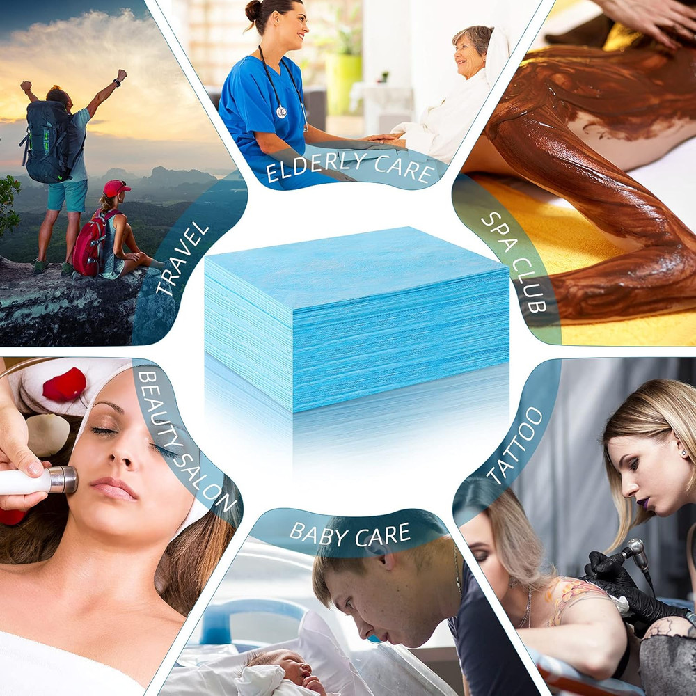 20 Pieces Disposable Bed Sheets Bed Cover Spa Massage Table Sheet Waterproof Bed