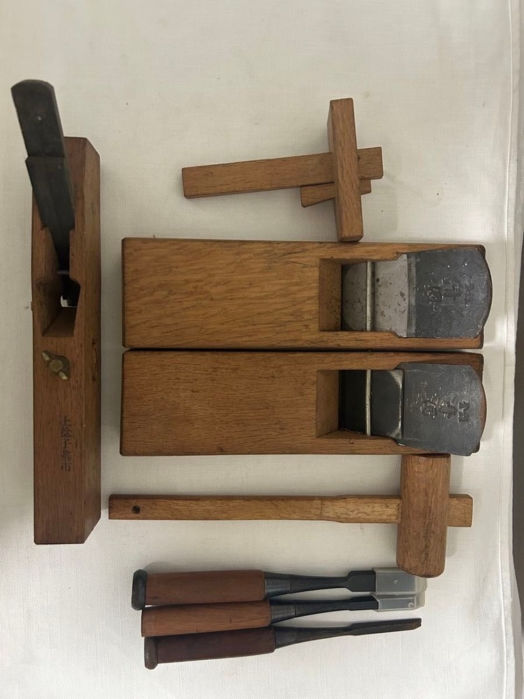 Green 0931 Carpenter Tool Set Bundle Planer Chisel Hammer Marking Gauge 4PC