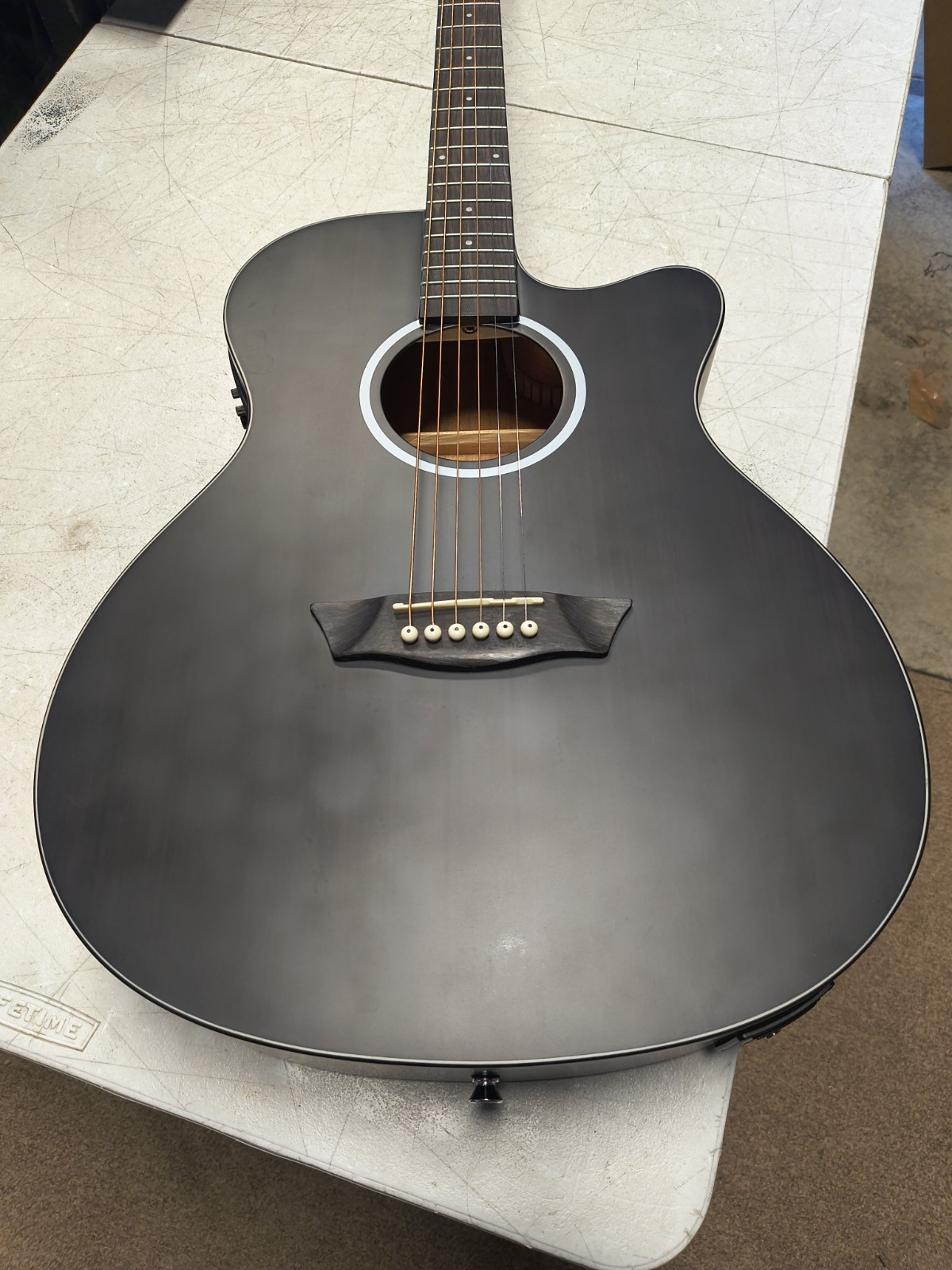 Washburn Deep Forest Ebony ACE Acoustic-Electric Guitar Natural Matte