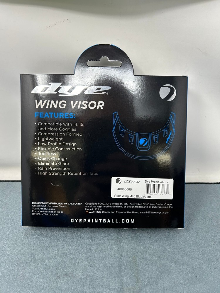 Dye Wing Visor - Black/Lime