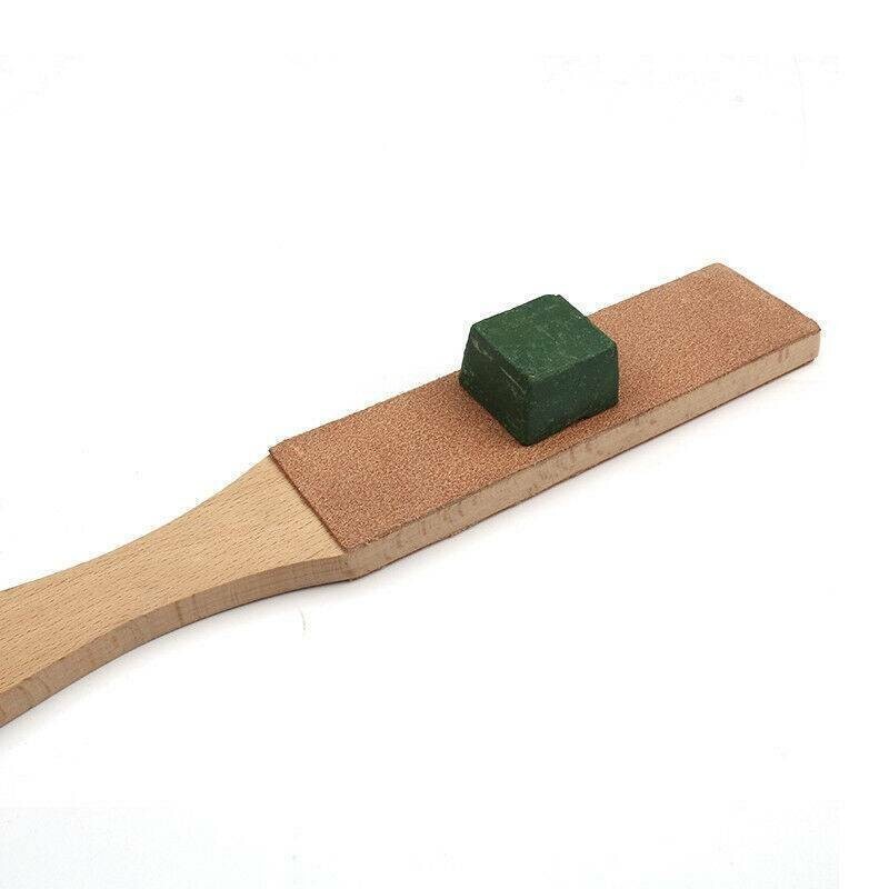 3pc Leather Strop Sharpening Polishing Buffing Compound for knives Razors Tools