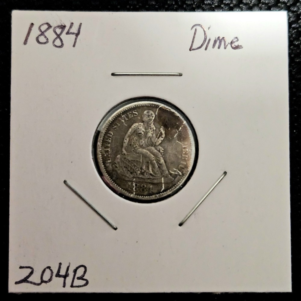 1884 Seated Liberty Dime.              (ESEU)