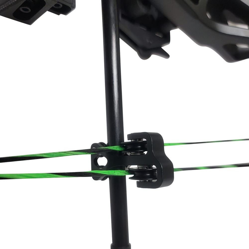SAS Aluminum Compound Bow Cable Guard Roller Slide String Splitter Black