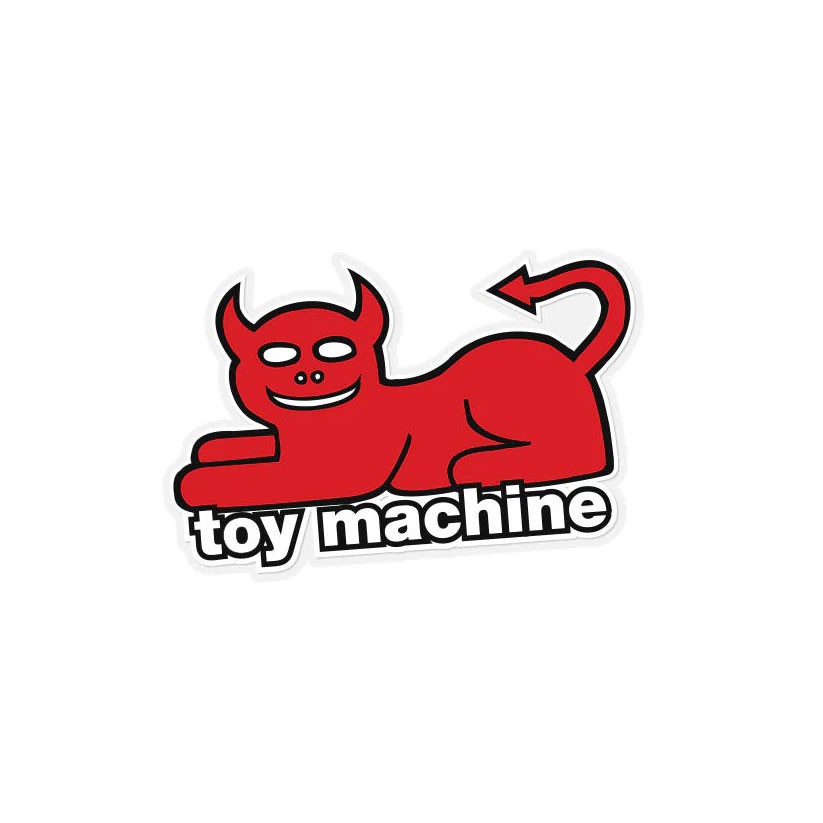 Toy Machine Skateboard Sticker - Devil Cat - 6" x 3.5"