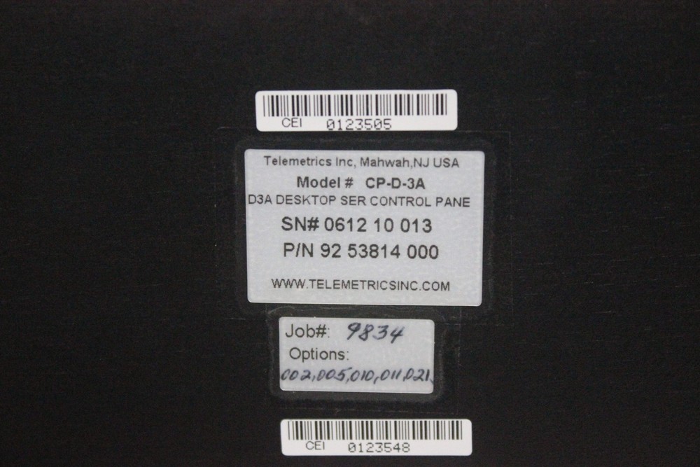 Telemetrics CP-D-3A Robotic Camera Control Panel