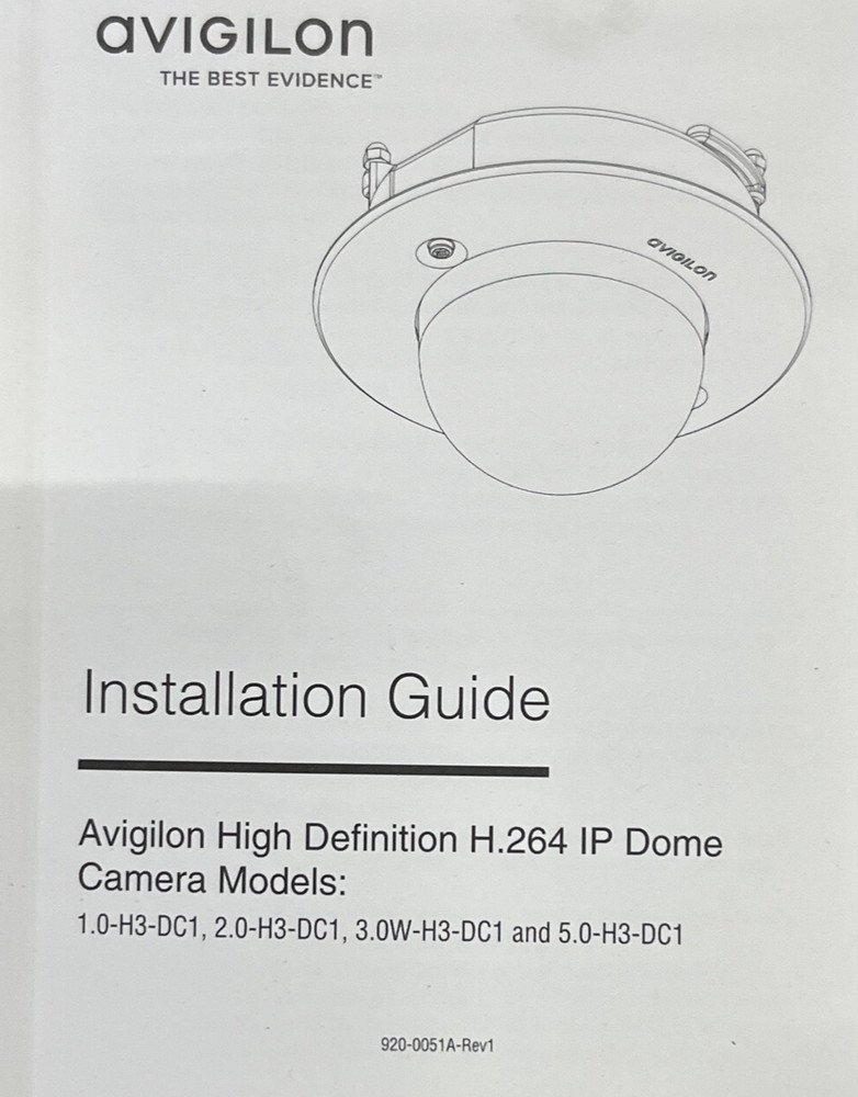 Avigilon High Definition Camera 2.0-H3-DC1
