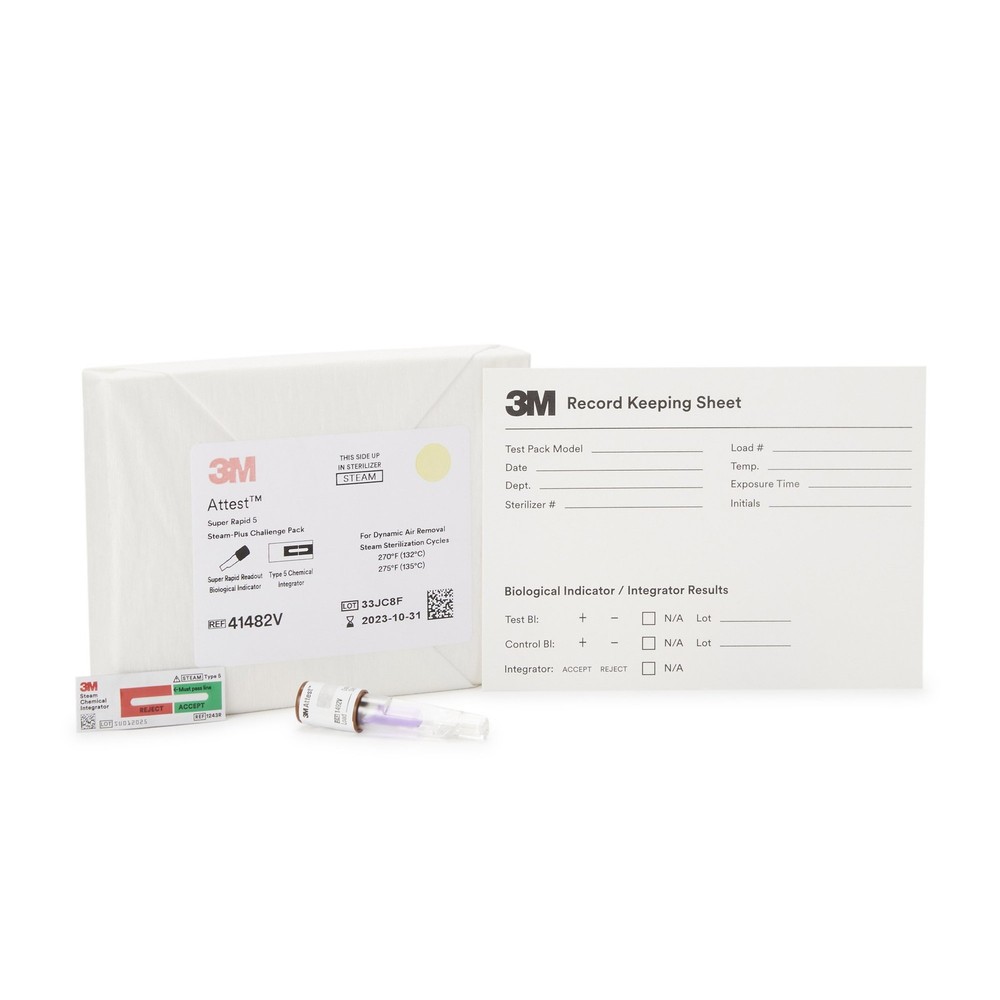 Attest Super Rapid 5 Steam-Plus Sterilization Indicator Challenge Pack 2 Inch