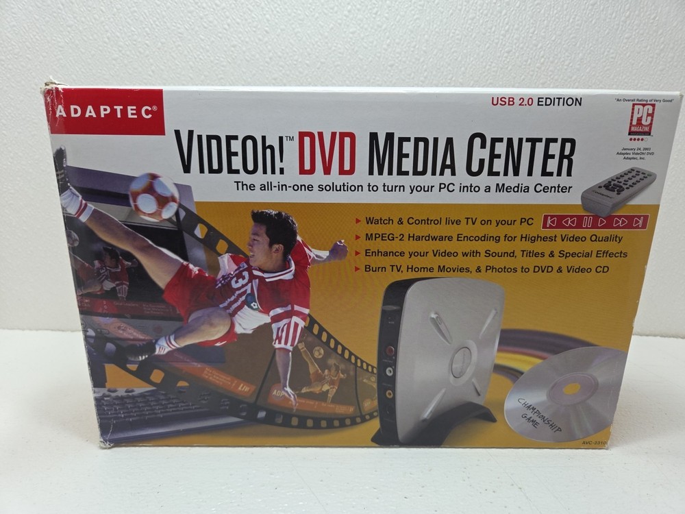 Adaptec AVC-2310 Video Capture Device Complete Bundle w/ Original Box