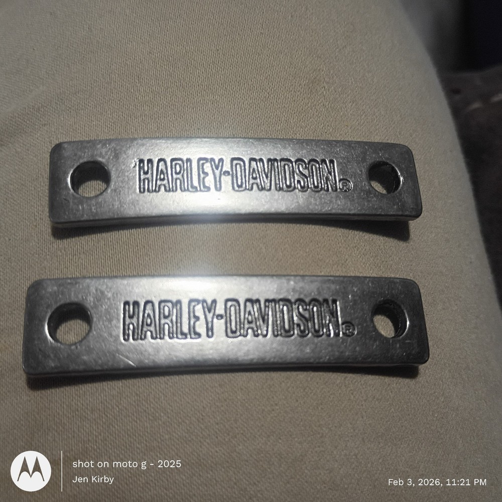 Vintage Harley Davidson Boot Badges