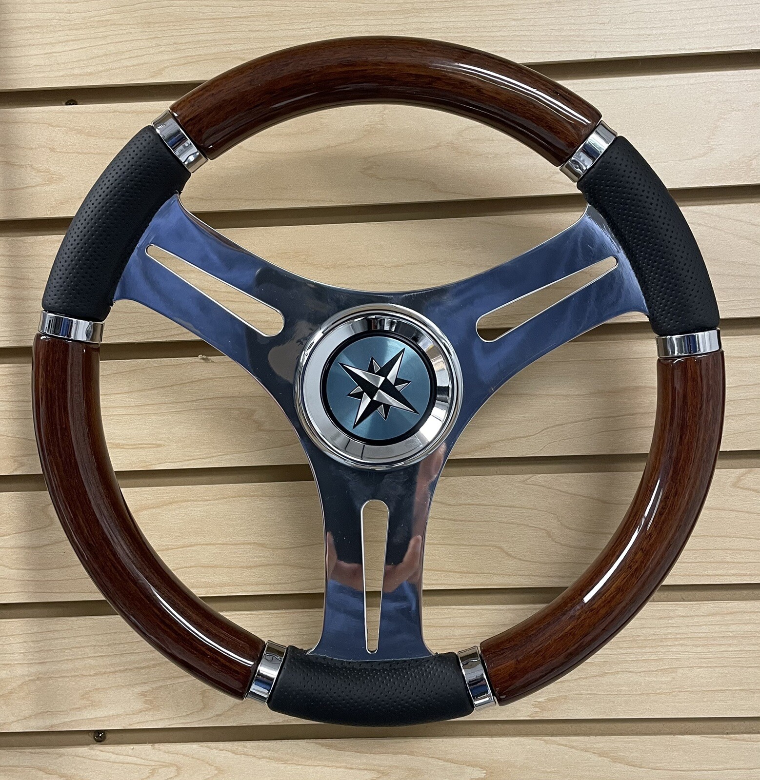 Emotion Wood 13 INCH MARINE BOAT STEERING WHEEL