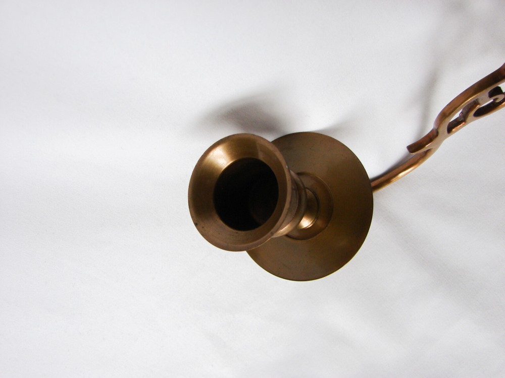 Brass Wall Mount Candle Holders (2)