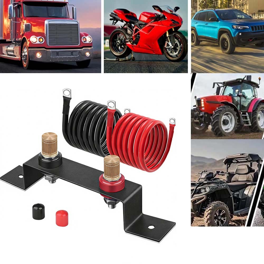 Battery Relocation Jump Post Kit 4AWG Heavy Duty Remote Battery Terminals USA