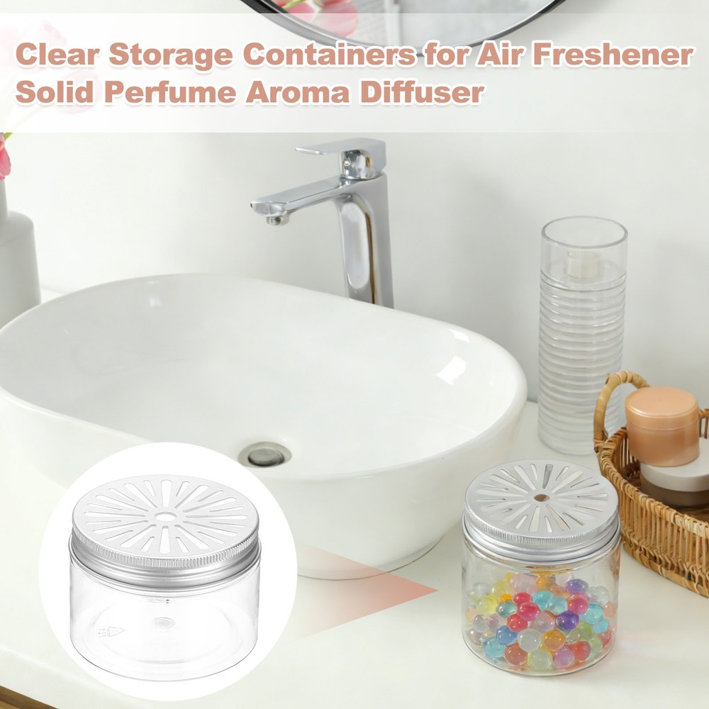 Empty Scent Beads Container, Plastic Freshener Tins 10Pcs & 6.8oz/200ml