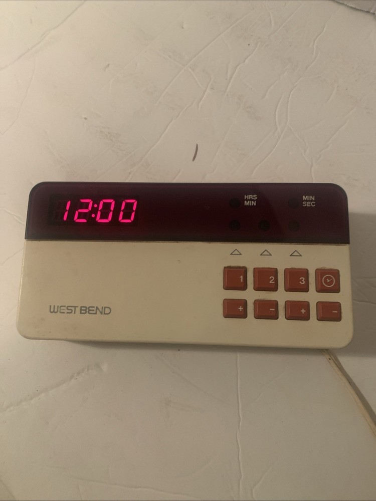 West Bend Model 40001 Triple Timer Plus (Clock/Timer) TESTED Vintage Retro