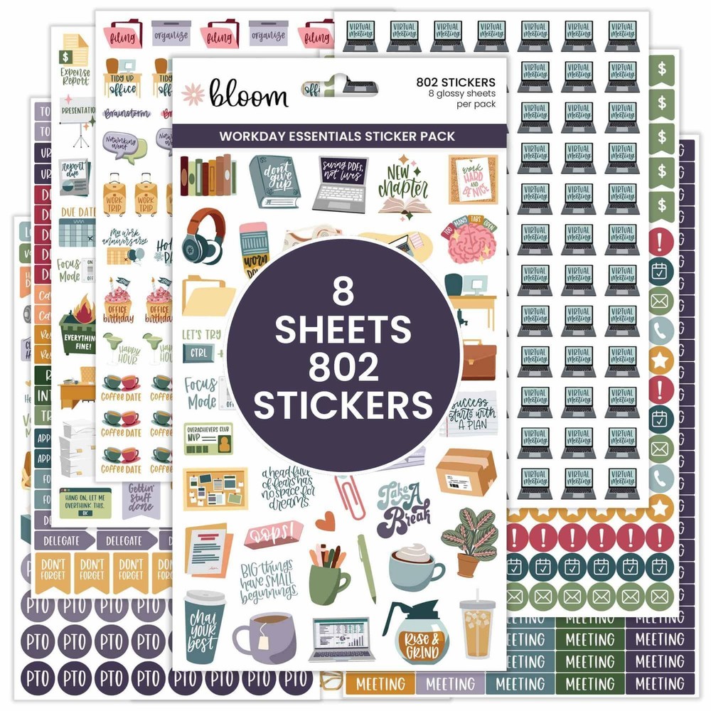 bloom daily planners Planner Stickers | Workday Essentials