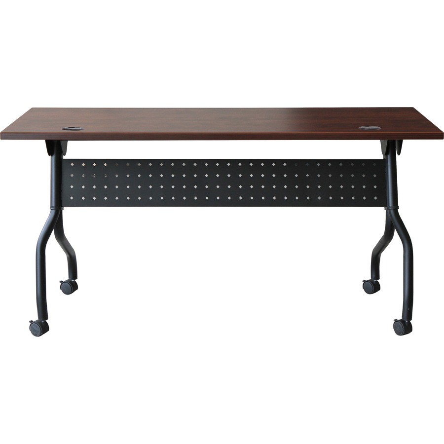 Lorell LLR59516 Cherry Flip Top Training Table 60" x 23.6"