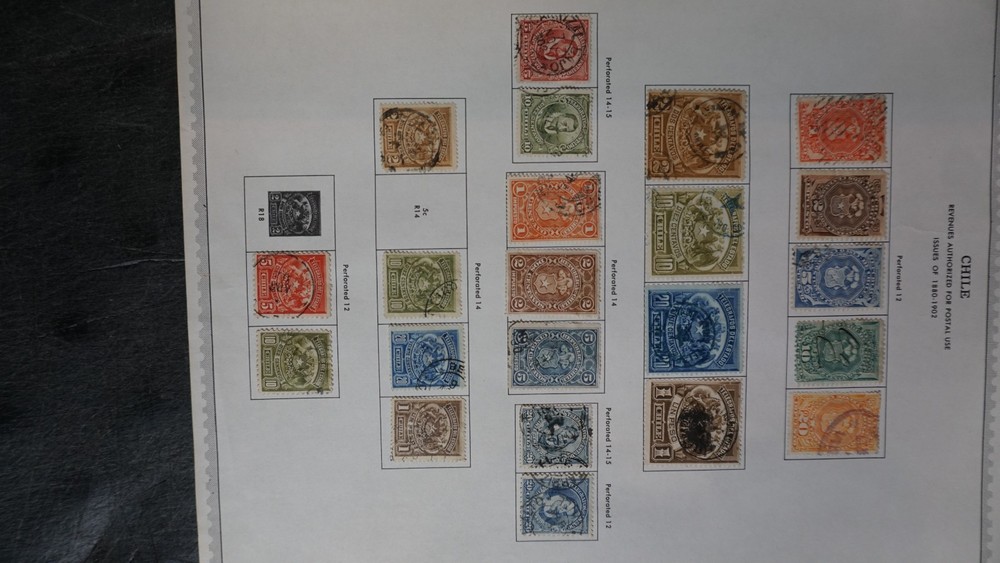 Chile fine collection on pages