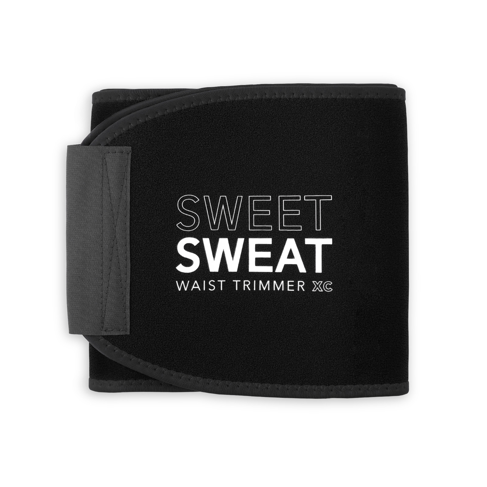 Sweet Sweat Premium Waist Trimmer eXtra Coverage - Black White XXL (60 x 11in)