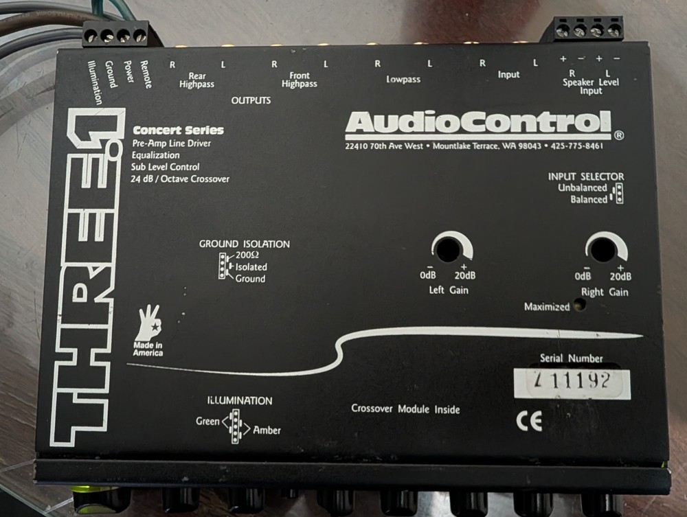 AudioControl THREE.1 In-dash equalizer with 2-way crossover And Line Driver