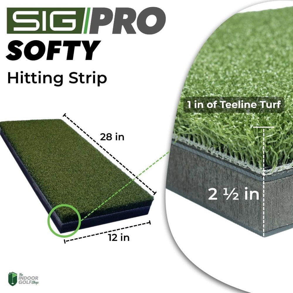 SIGPRO Hitting Strips - Professional-Grade, Replaceable Golf Hitting Mat - Re...