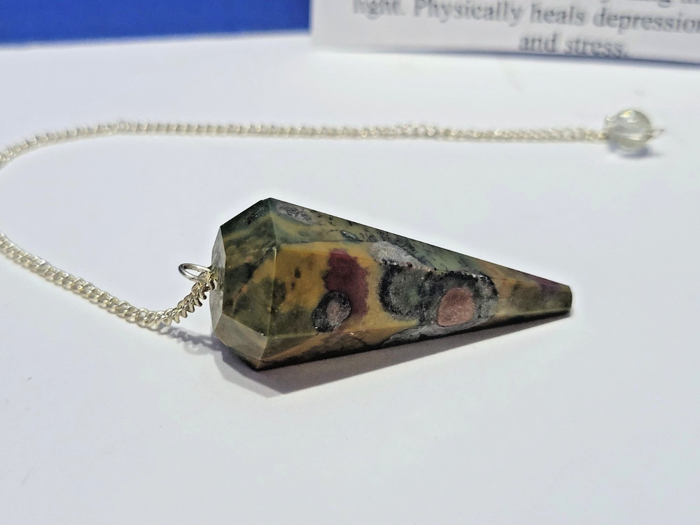 Vintage Ocean Jasper Pendulum for Dowsing