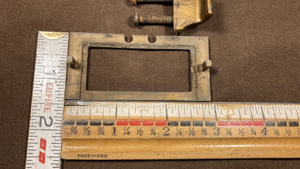 Vintage Original Index Card Drawer Label Holder Library Catalog File Index Pull