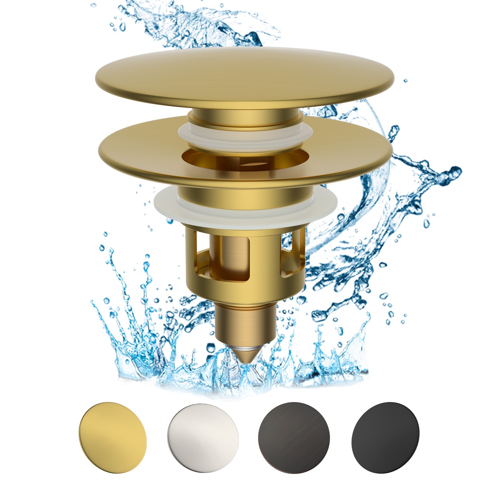 Universal Bathroom Sink Stopper Basin Pop Up Bathroom Sink Drain Strainer Filter