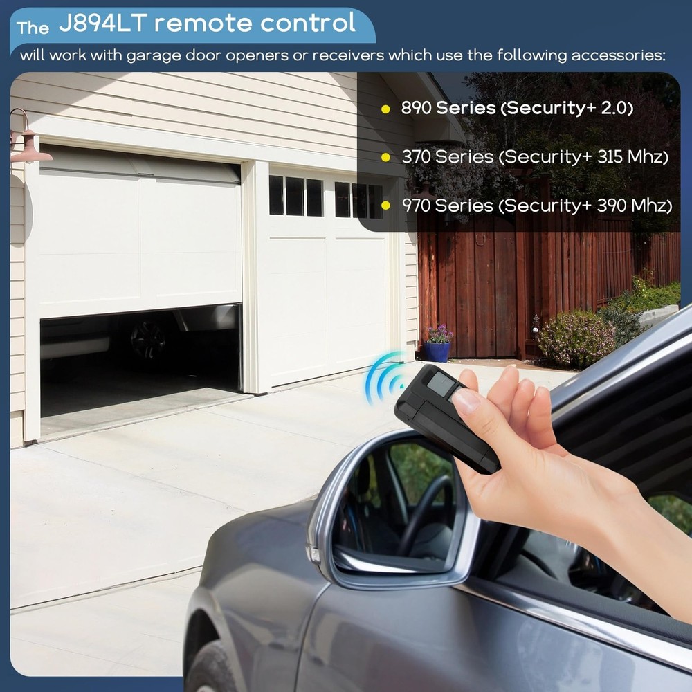 894LT 4-Button Remote Control for Garage Door Opener, 4 Button 894LT Learning...