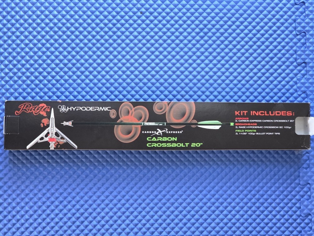 NEW OPEN BOX Rage Simply Lethal Hunt Ready Kit MISSING BRODHEADS ONLY ARROWS