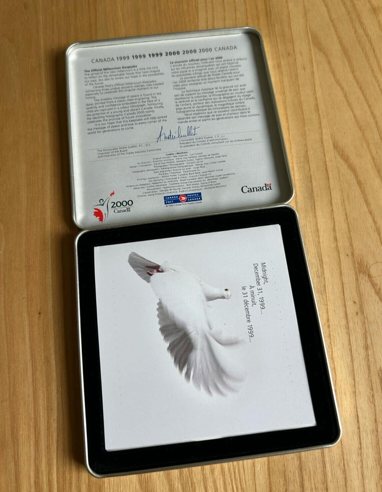 1999 2000 Canada Post Official Millenium Keepsake Stamps & Coin