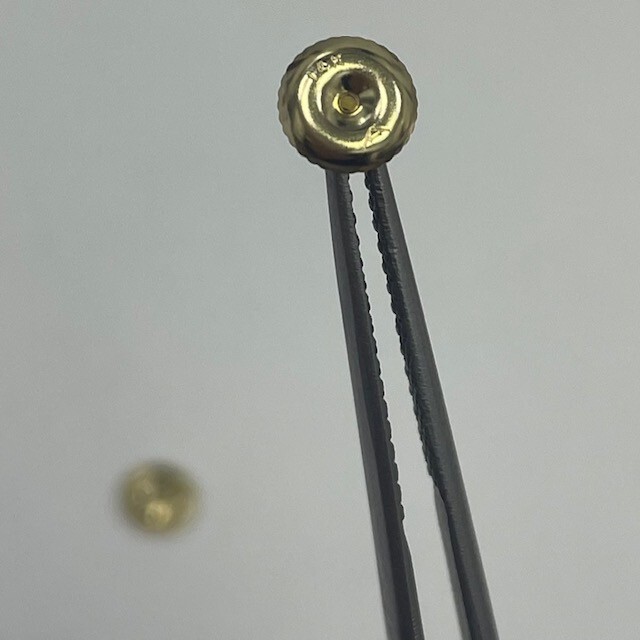 Solid 14kt Yellow Gold Screw Back Nut Earring Back 1 Piece