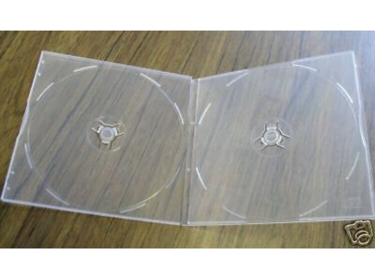 400  5.2MM SLIM CLEAR DOUBLE POLY CD DVD CASE BOX SF15