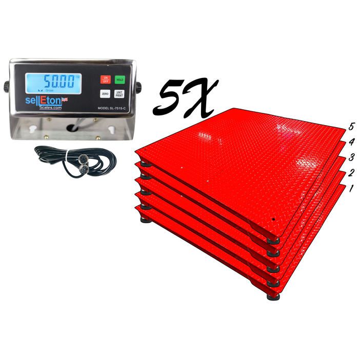 SellEton Multi-pack Floor Scales | SL-700-4040 | 40" x 40"
