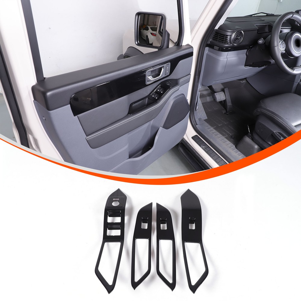 Gloss Black Power Window Switch Button Trim Frame For Ineos Grenadier