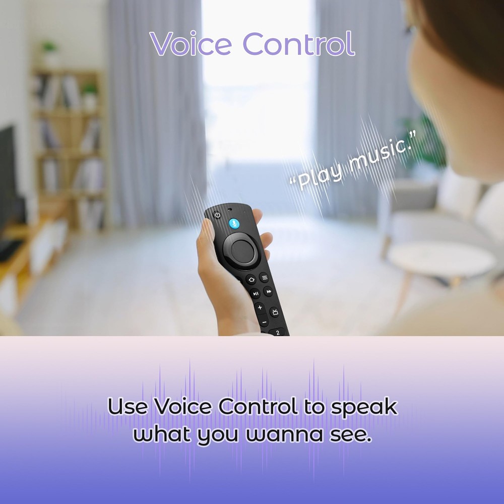 Replacement Remote Control Compatible with Fire 3rd Gen Pro, Black