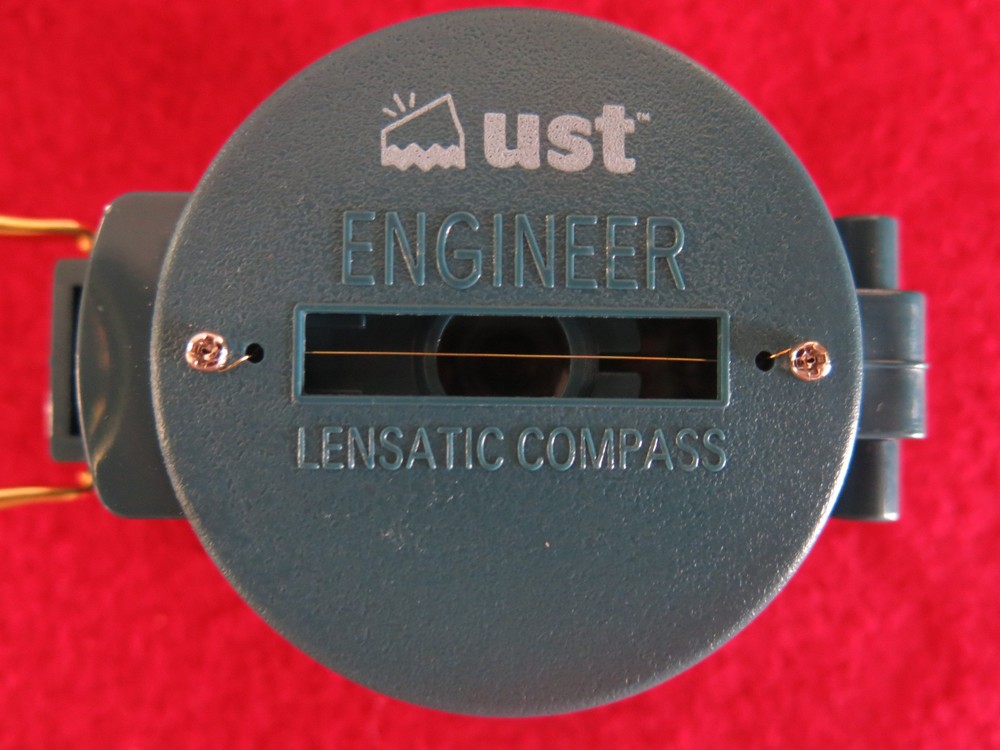 UST Lensatic Folding Compass Easy-to-Read Compact Luminous Shock-Resistant Case